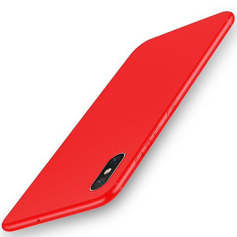 Custodia Silicone Ultra Sottile Morbida Cover S03 per Xiaomi Mi 8 Pro Global Version Rosso