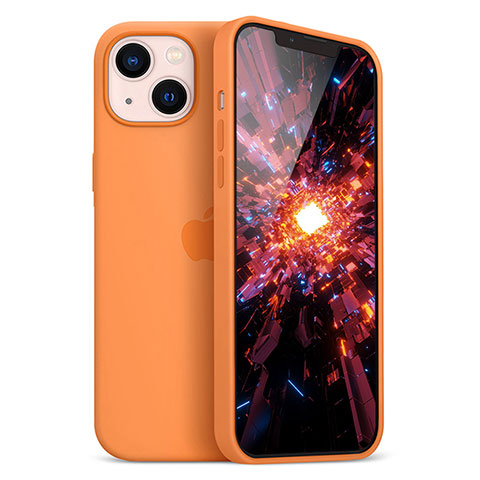 Custodia Silicone Ultra Sottile Morbida Cover S05 per Apple iPhone 14 Arancione