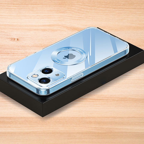 Custodia Silicone Ultra Sottile Morbida Cover S07 per Apple iPhone 13 Mini Blu