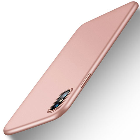 Custodia Silicone Ultra Sottile Morbida Cover S18 per Apple iPhone X Oro Rosa