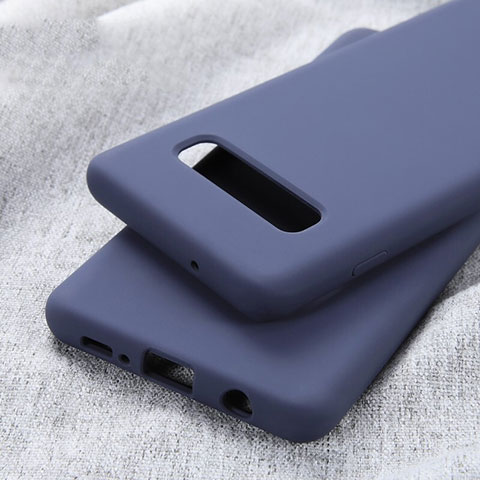 Custodia Silicone Ultra Sottile Morbida Cover U01 per Samsung Galaxy S10 5G Blu
