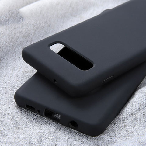 Custodia Silicone Ultra Sottile Morbida Cover U01 per Samsung Galaxy S10 Plus Nero