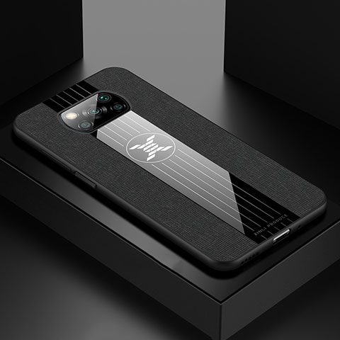 Custodia Silicone Ultra Sottile Morbida Cover X01L per Xiaomi Poco X3 NFC Nero