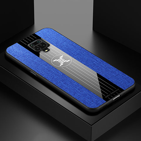 Custodia Silicone Ultra Sottile Morbida Cover X01L per Xiaomi Redmi Note 9 Pro Blu