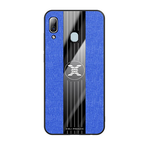 Custodia Silicone Ultra Sottile Morbida Cover X02L per Samsung Galaxy M10S Blu