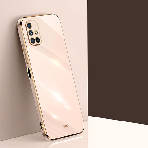 Custodia Silicone Ultra Sottile Morbida Cover XL1 per Samsung Galaxy M51 Oro