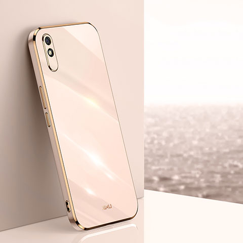 Custodia Silicone Ultra Sottile Morbida Cover XL1 per Xiaomi Redmi 9A Oro