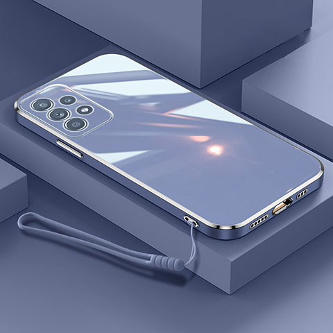 Custodia Silicone Ultra Sottile Morbida Cover XL2 per Samsung Galaxy A32 5G Grigio Lavanda