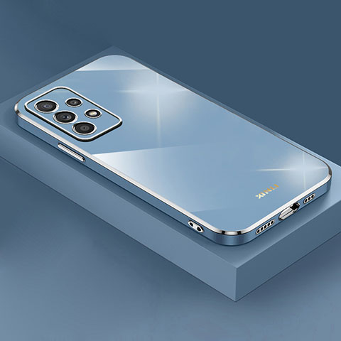 Custodia Silicone Ultra Sottile Morbida Cover XL4 per Samsung Galaxy A52s 5G Blu