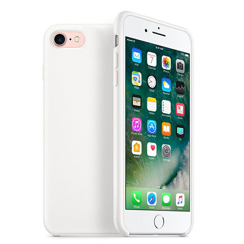 Custodia Silicone Ultra Sottile Morbida H07 per Apple iPhone 6S Bianco