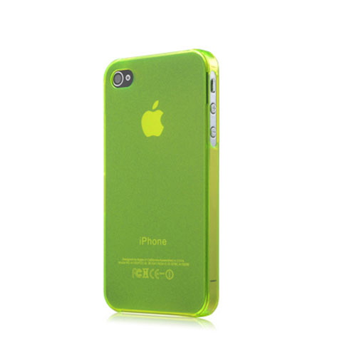 Custodia Silicone Ultra Sottile Morbida Opaca per Apple iPhone 4S Verde