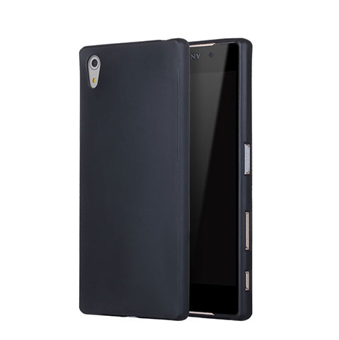 Custodia Silicone Ultra Sottile Morbida Opaca per Sony Xperia Z5 Nero