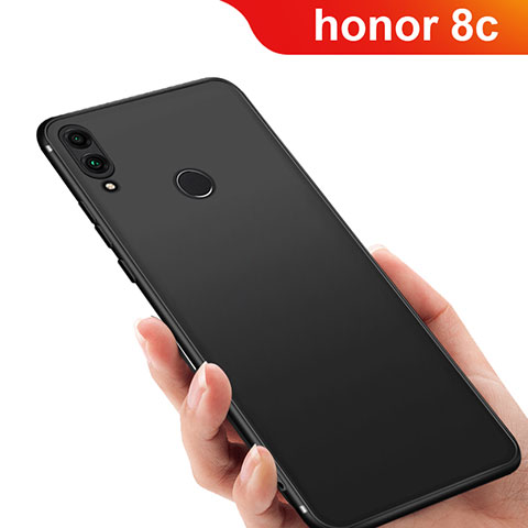 Custodia Silicone Ultra Sottile Morbida Q03 per Huawei Honor Play 8C Nero