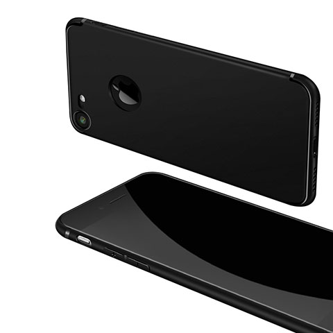 Custodia Silicone Ultra Sottile Morbida Q04 per Apple iPhone SE (2020) Nero
