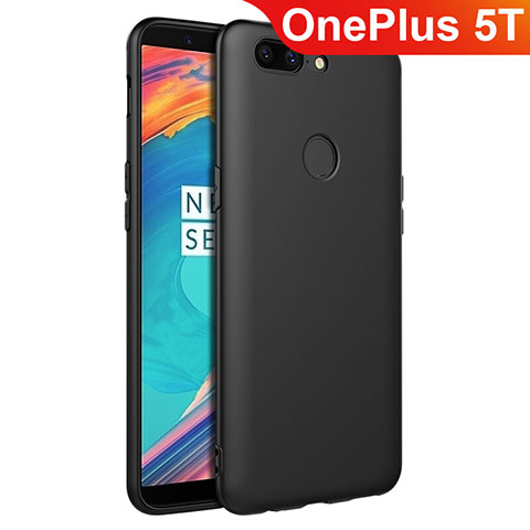 Custodia Silicone Ultra Sottile Morbida S02 per OnePlus 5T A5010 Nero