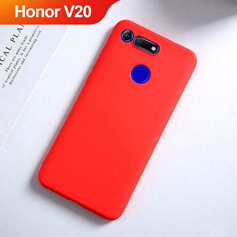 Custodia Silicone Ultra Sottile Morbida S03 per Huawei Honor V20 Rosso