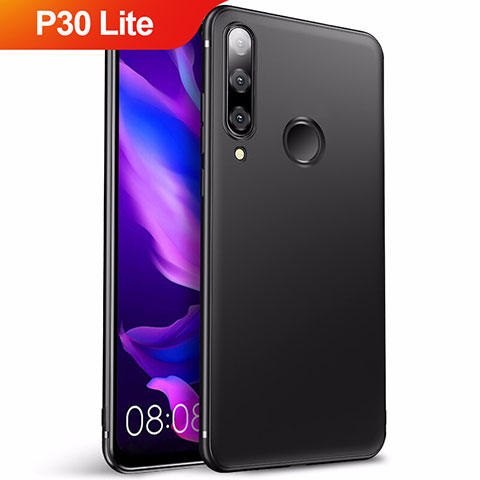 Custodia Silicone Ultra Sottile Morbida S03 per Huawei P30 Lite Nero