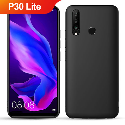 Custodia Silicone Ultra Sottile Morbida S05 per Huawei P30 Lite Nero