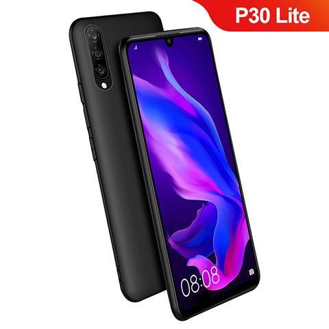 Custodia Silicone Ultra Sottile Morbida S06 per Huawei P30 Lite Nero