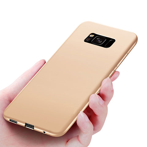 Custodia Silicone Ultra Sottile Morbida S06 per Samsung Galaxy S8 Plus Oro
