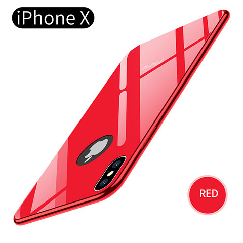 Custodia Silicone Ultra Sottile Morbida Specchio per Apple iPhone Xs Max Rosso