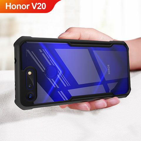 Custodia Silicone Ultra Sottile Morbida Specchio per Huawei Honor View 20 Nero