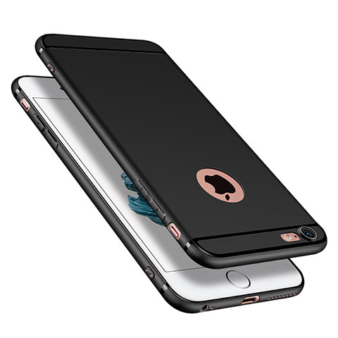 Custodia Silicone Ultra Sottile Morbida U02 per Apple iPhone 6 Plus Nero