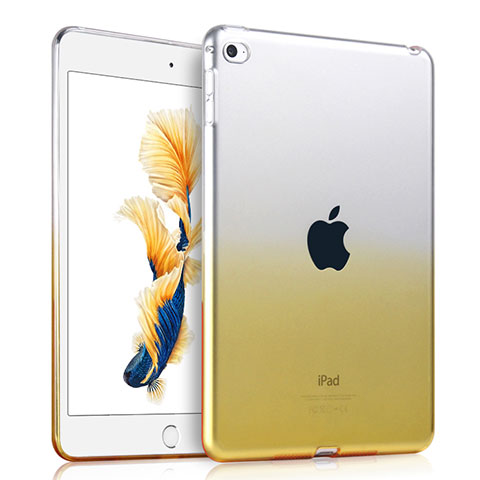 Custodia TPU Trasparente Ultra Sottile Morbida per Apple iPad Mini 4 Giallo
