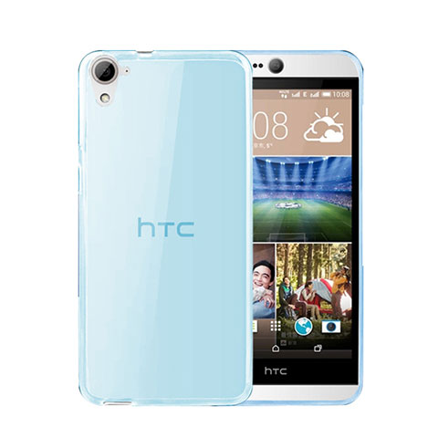 Custodia TPU Trasparente Ultra Sottile Morbida per HTC Desire 826 826T 826W Blu