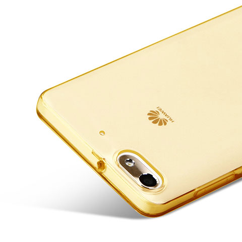 Custodia TPU Trasparente Ultra Sottile Morbida per Huawei G Play Mini Oro