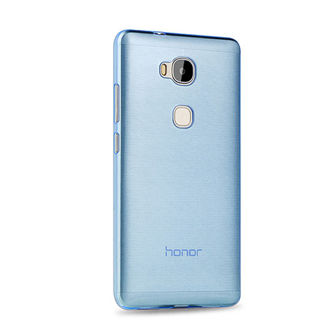 Custodia TPU Trasparente Ultra Sottile Morbida per Huawei GR5 Blu