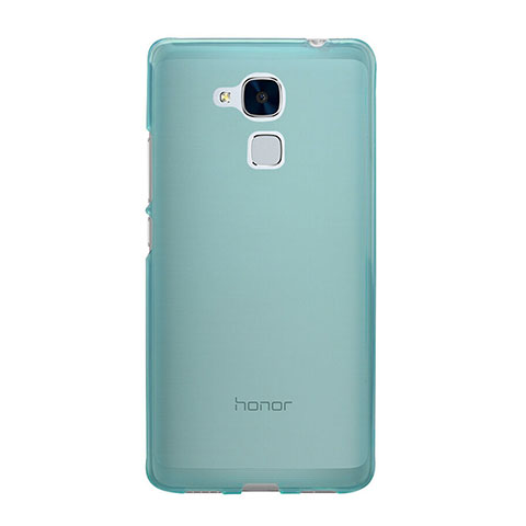 Custodia TPU Trasparente Ultra Sottile Morbida per Huawei Honor 5C Blu
