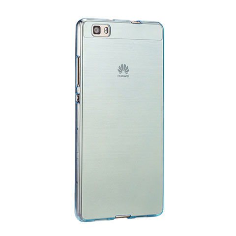 Custodia TPU Trasparente Ultra Sottile Morbida per Huawei P8 Lite Blu