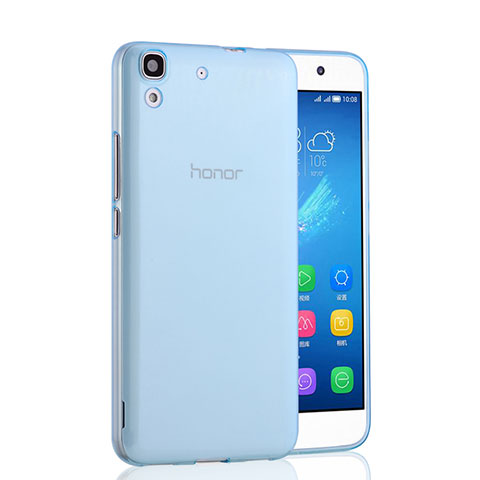 Custodia TPU Trasparente Ultra Sottile Morbida per Huawei Y6 Blu
