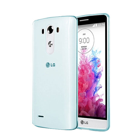 Custodia TPU Trasparente Ultra Sottile Morbida per LG G3 Blu