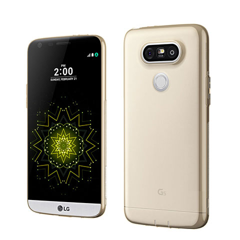 Custodia TPU Trasparente Ultra Sottile Morbida per LG G5 Oro