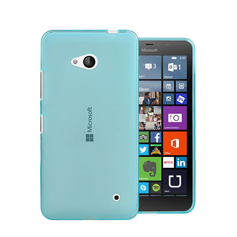 Custodia TPU Trasparente Ultra Sottile Morbida per Microsoft Lumia 640 Blu