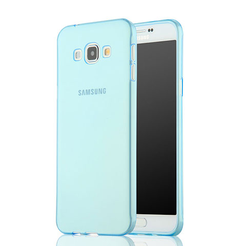 Custodia TPU Trasparente Ultra Sottile Morbida per Samsung Galaxy A7 Duos SM-A700F A700FD Blu