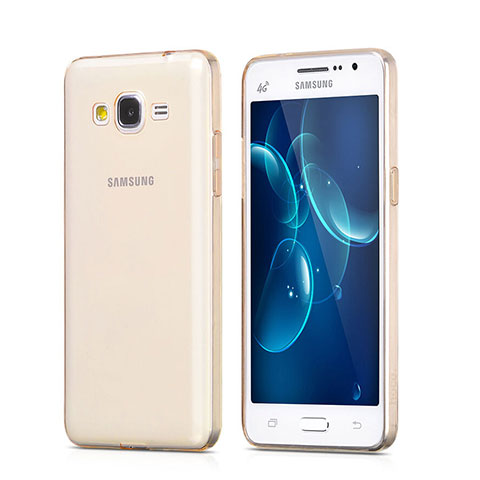 Custodia TPU Trasparente Ultra Sottile Morbida per Samsung Galaxy Grand Prime SM-G530H Oro