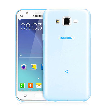 Custodia TPU Trasparente Ultra Sottile Morbida per Samsung Galaxy J3 Blu