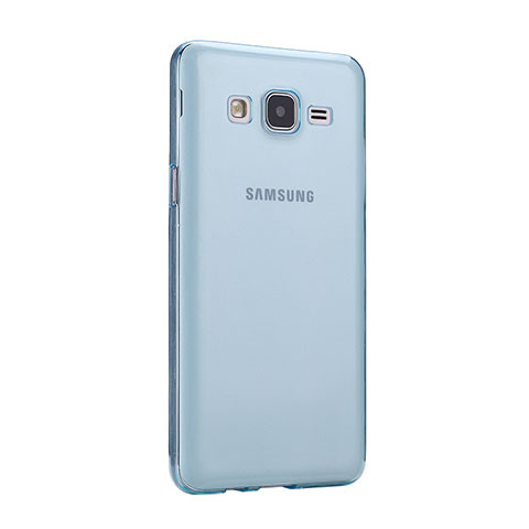 Custodia TPU Trasparente Ultra Sottile Morbida per Samsung Galaxy On5 G550FY Blu