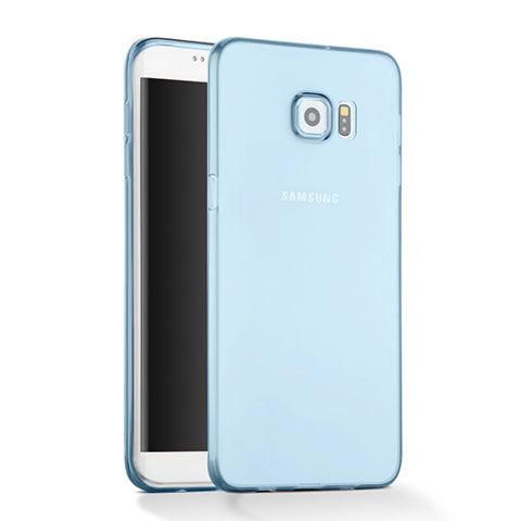 Custodia TPU Trasparente Ultra Sottile Morbida per Samsung Galaxy S6 Edge SM-G925 Blu