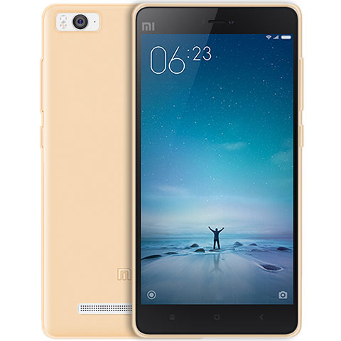 Custodia TPU Trasparente Ultra Sottile Morbida per Xiaomi Mi 4C Oro