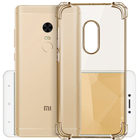 Custodia TPU Trasparente Ultra Sottile Morbida per Xiaomi Redmi Note 4X Oro