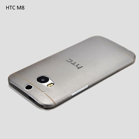 Custodia TPU Trasparente Ultra Sottile Morbida T01 per HTC One M8 Grigio