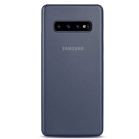 Custodia Ultra Slim Trasparente Rigida Cover Opaca P01 per Samsung Galaxy S10 5G Blu