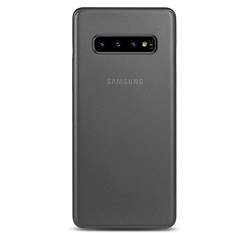 Custodia Ultra Slim Trasparente Rigida Cover Opaca P01 per Samsung Galaxy S10 Plus Grigio