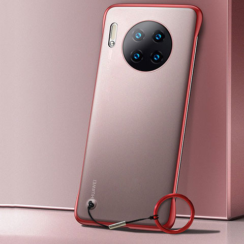 Custodia Ultra Slim Trasparente Rigida Cover Opaca per Huawei Mate 30 5G Rosso