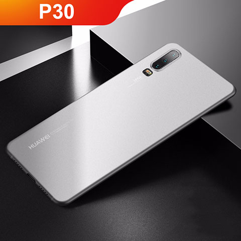 Custodia Ultra Slim Trasparente Rigida Cover Opaca per Huawei P30 Bianco