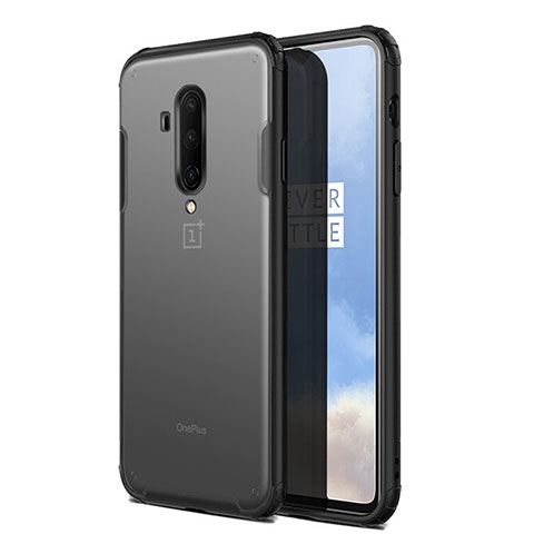 Custodia Ultra Slim Trasparente Rigida Cover Opaca per OnePlus 7T Pro 5G Nero